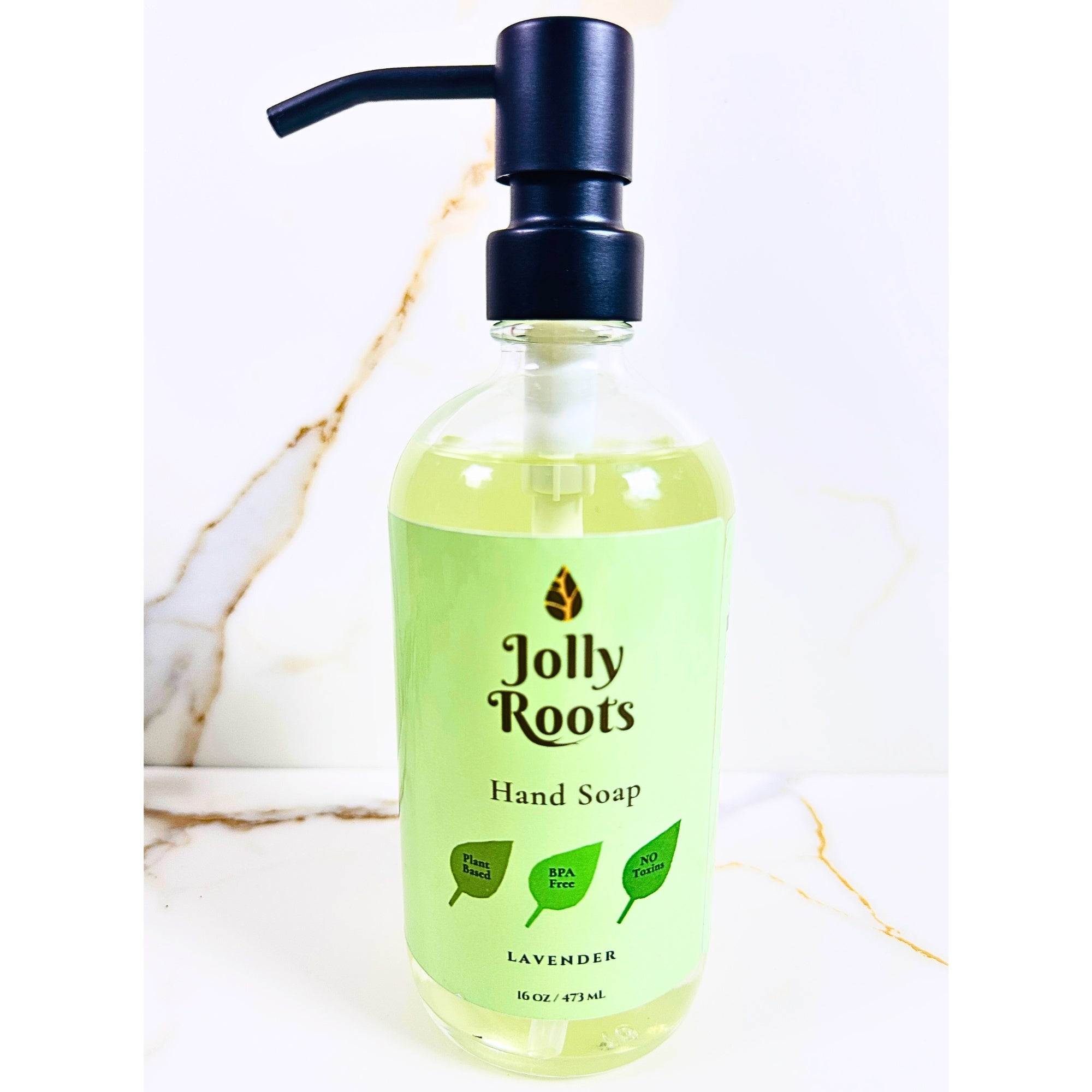 Hand Soap, Lavender 16 oz - Glass Bottle