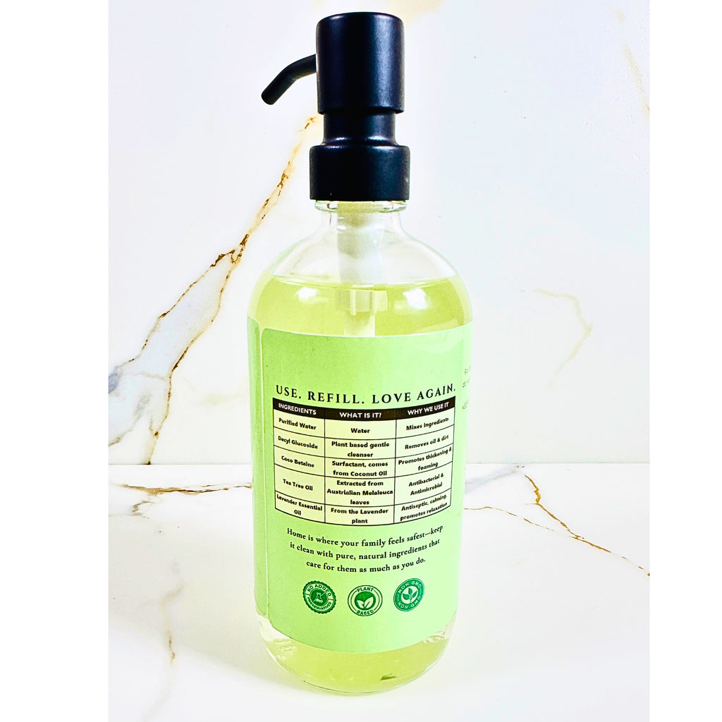 Hand Soap, Lavender 16 oz - Glass Bottle